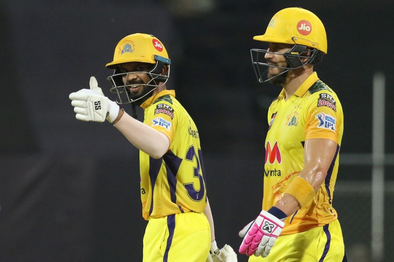 Ruturaj Gaikwad and Faf du Plessis put on 115 in 12.2 overs, Kolkata Knight Riders vs Chennai Super Kings, IPL 2021, Mumbai, April 21, 2021