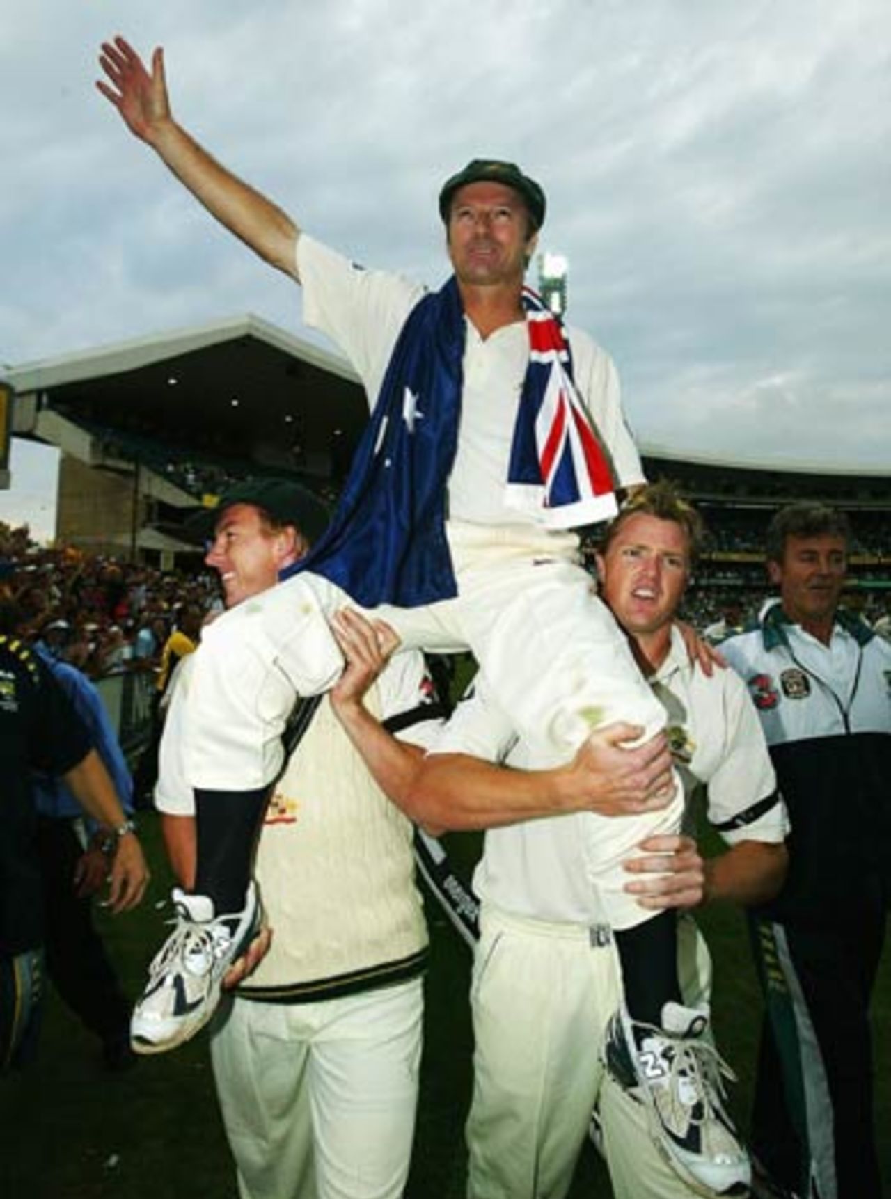 The Australians paraded Steve Waugh around the SCG, Australia v India, 4th Test, Sydney, 5th day, January 6, 2004