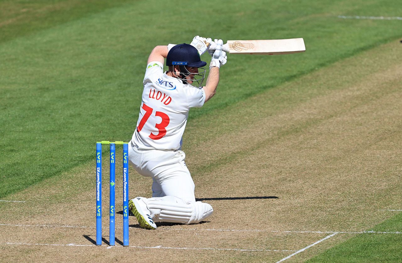 David Lloyd drives through the covers, Northamptonshire v Glamorgan, LV= County Championship, April 22, 2021