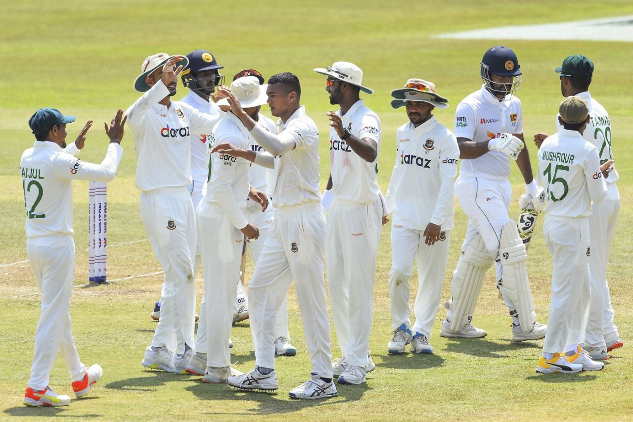 Taskin Ahmed broke the mammoth partnership, Sri Lanka v Bangladesh, 1st Test, Pallekele, 5th day, April 25, 2021