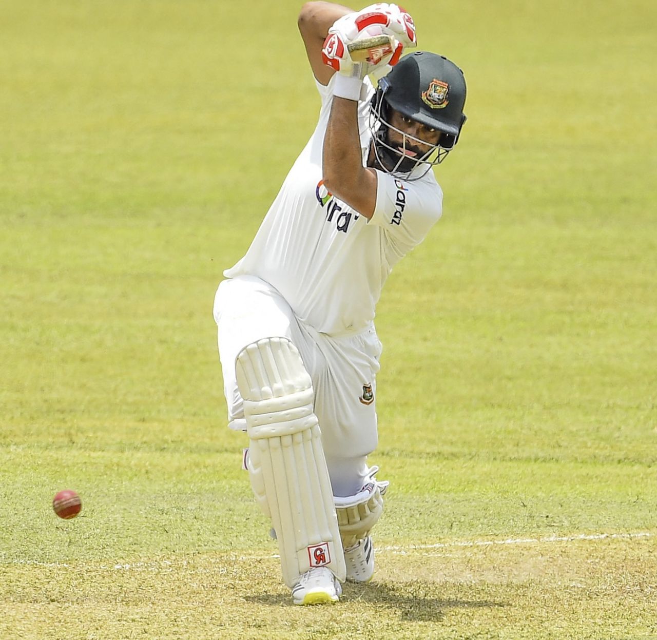 Tamim Iqbal drives down the ground, Pallekele, April 21, 2021