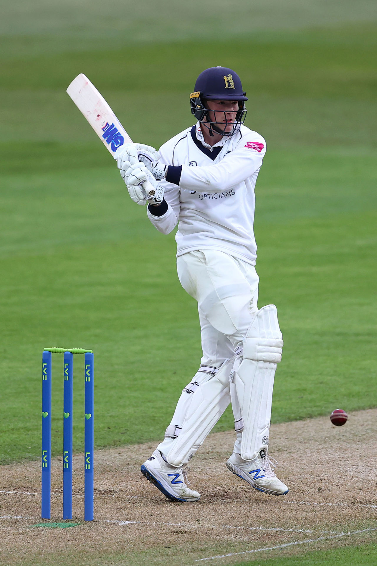 Rob Yates pulls behind square, LV= Insurance County Championship, Warwickshire vs Derbyshire, Edgbaston, April 08, 2021 in Birmingham