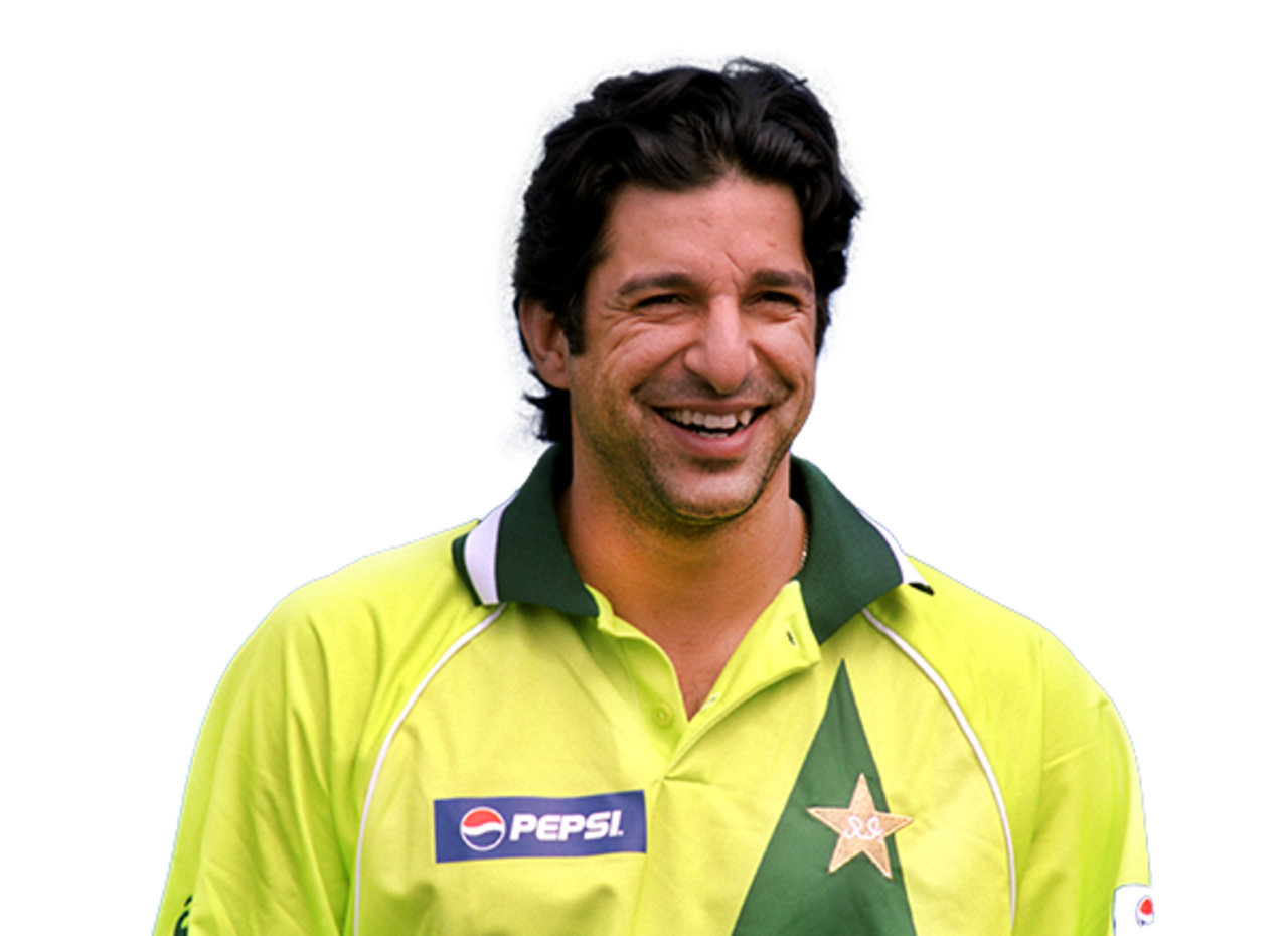 Wasim Akram player page headshot cutout, 2021