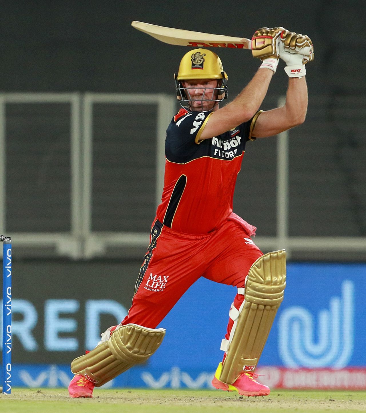 AB de Villiers plays to the off side, Delhi Capitals vs Royal Challengers Bangalore, IPL 2021, Ahmedabad, April 27, 2021