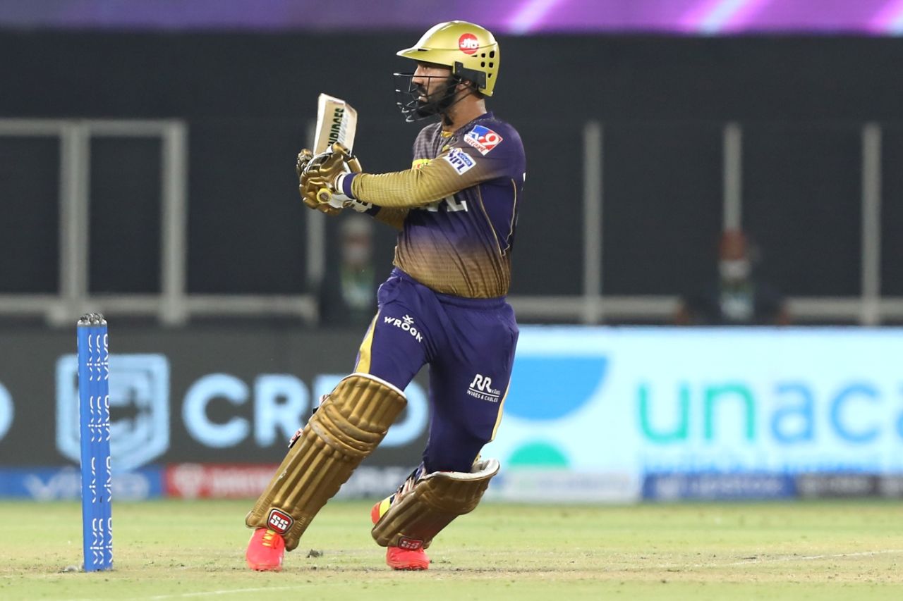 Dinesh Karthik turns one around the corner, Delhi Capitals vs Kolkata Knight Riders, IPL 2021, Ahmedabad, April 29, 2021