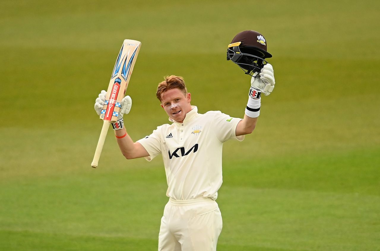 Ollie Pope made his second hundred of the season, Surrey vs Hampshire, LV= Insurance County Championship, Kia Oval, 2nd day, April 30, 2021