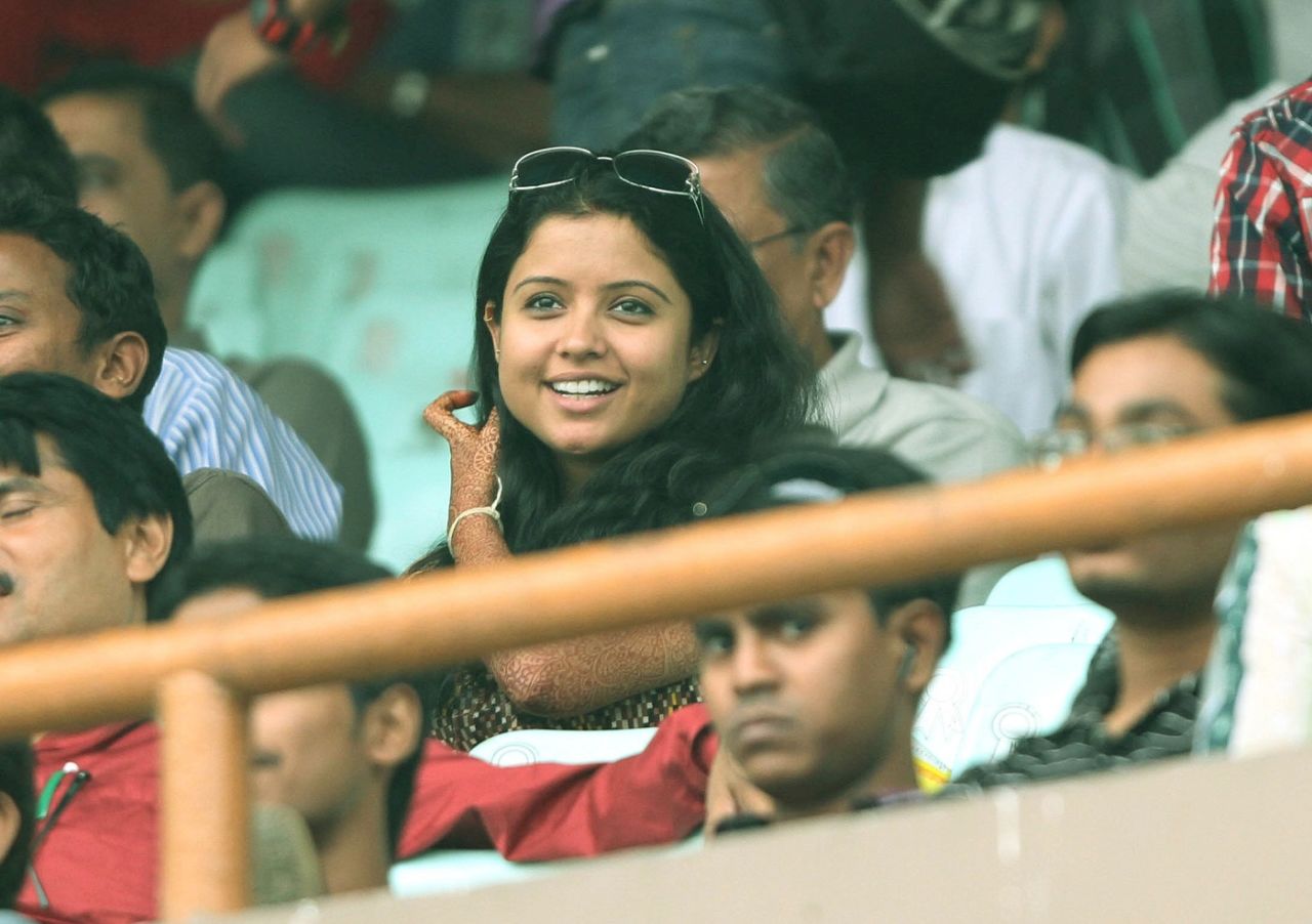 Prithi Narayanan watched the Eden Gardens Test, Kolkata, November 15, 2011

