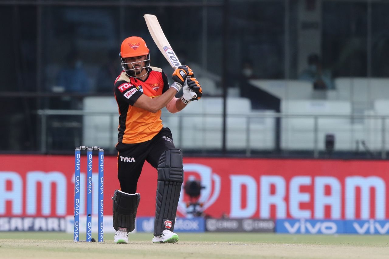 Manish Pandey hits one down the ground, Rajasthan Royals vs Sunrisers Hyderabad, IPL 2021, Delhi, May 2, 2021