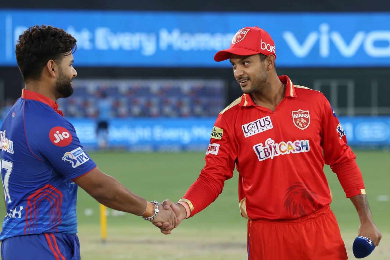 Mayank Agarwal walked out for the toss in the place of the ill KL Rahul, Punjab Kings vs Delhi Capitals, IPL 2021, Ahmedabad, May 2, 2021