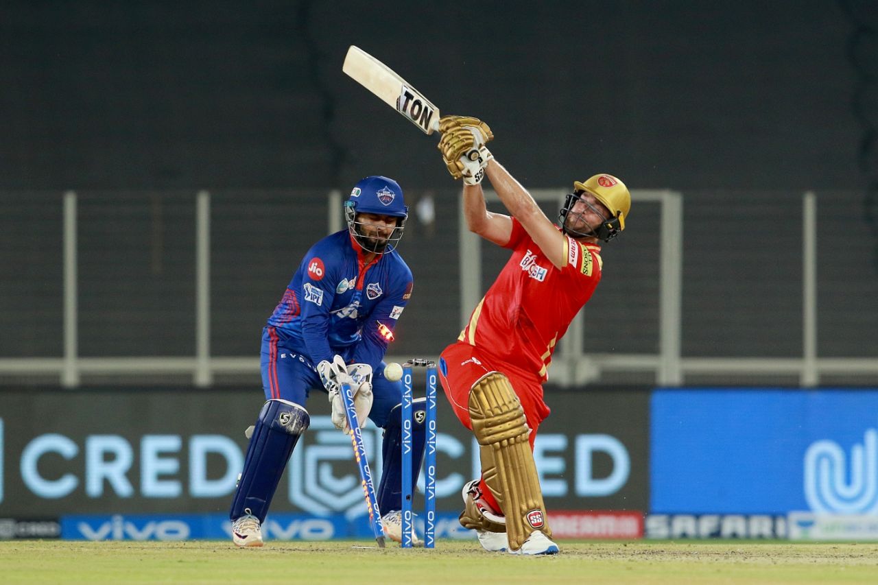 Dawid Malan was bowled by Axar Patel for 26 off 26, Punjab Kings vs Delhi Capitals, IPL 2021, Ahmedabad, May 2, 2021