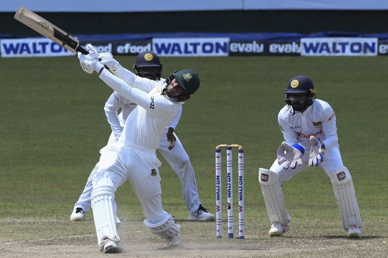 Taskin Ahmed has a wild swing, Sri Lanka vs Bangladesh, 2nd Test, Pallekele, 5th day, May 3, 2021
