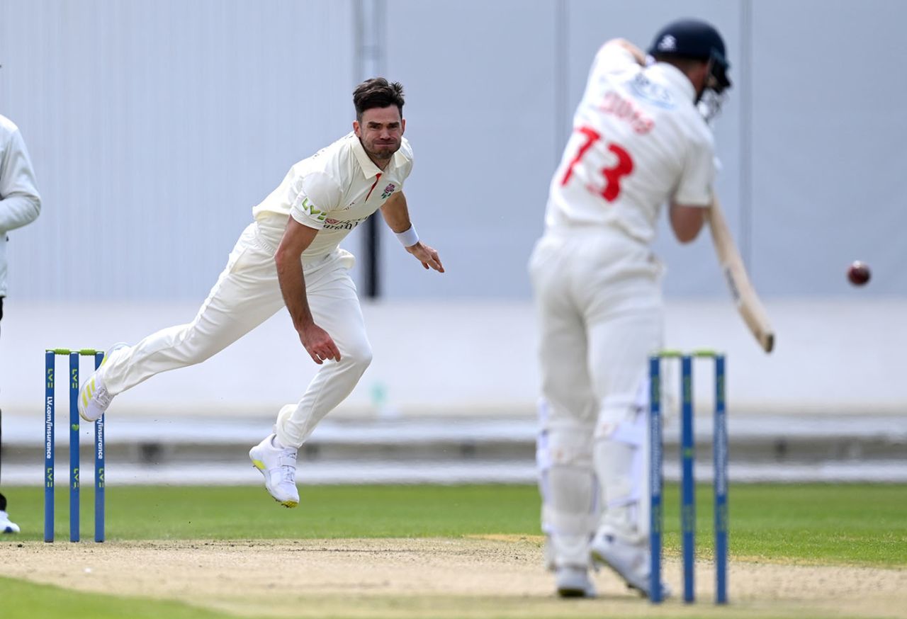James Anderson returns to action, LV= Insurance County Championship, Lancashire vs Glamorgan, day 1, Emirates Old Trafford, May 06, 2021