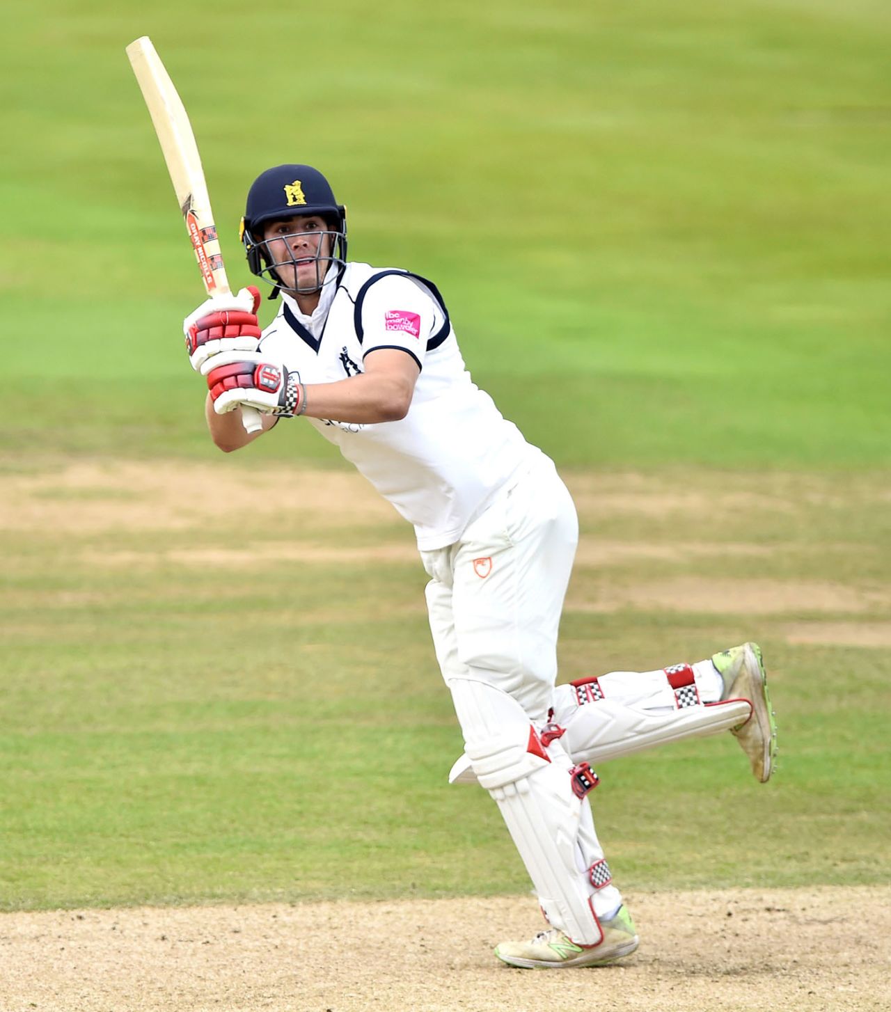 Michael Burgess plays to the leg side, Specsavers County Championship, Division One, Warwickshire vs Somerset, Edgbaston, August 19, 2019 