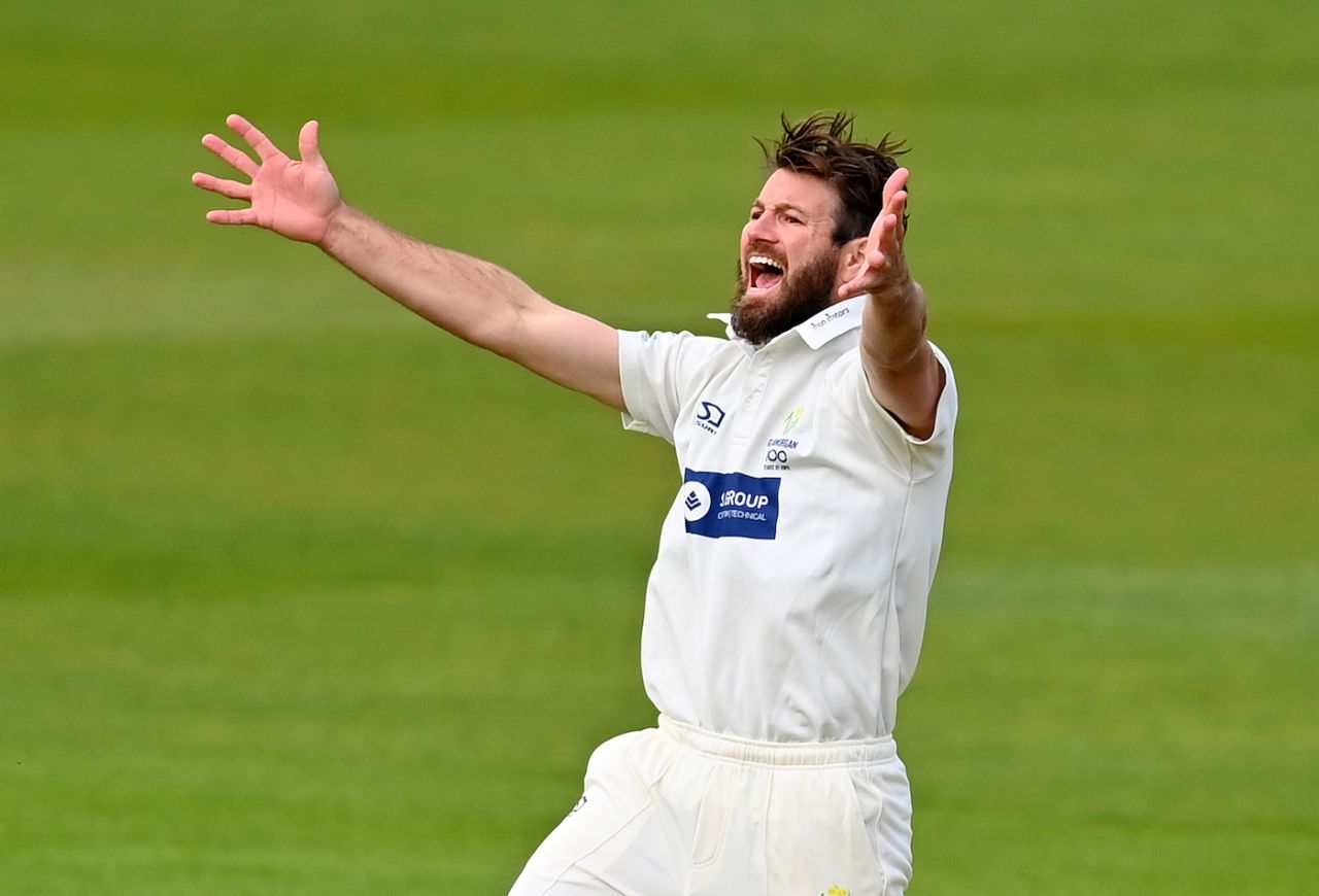 Michael Neser appeals, Glamorgan vs Yorkshire, LV= County Championship, 2nd day, Cardiff, May 14, 2021
