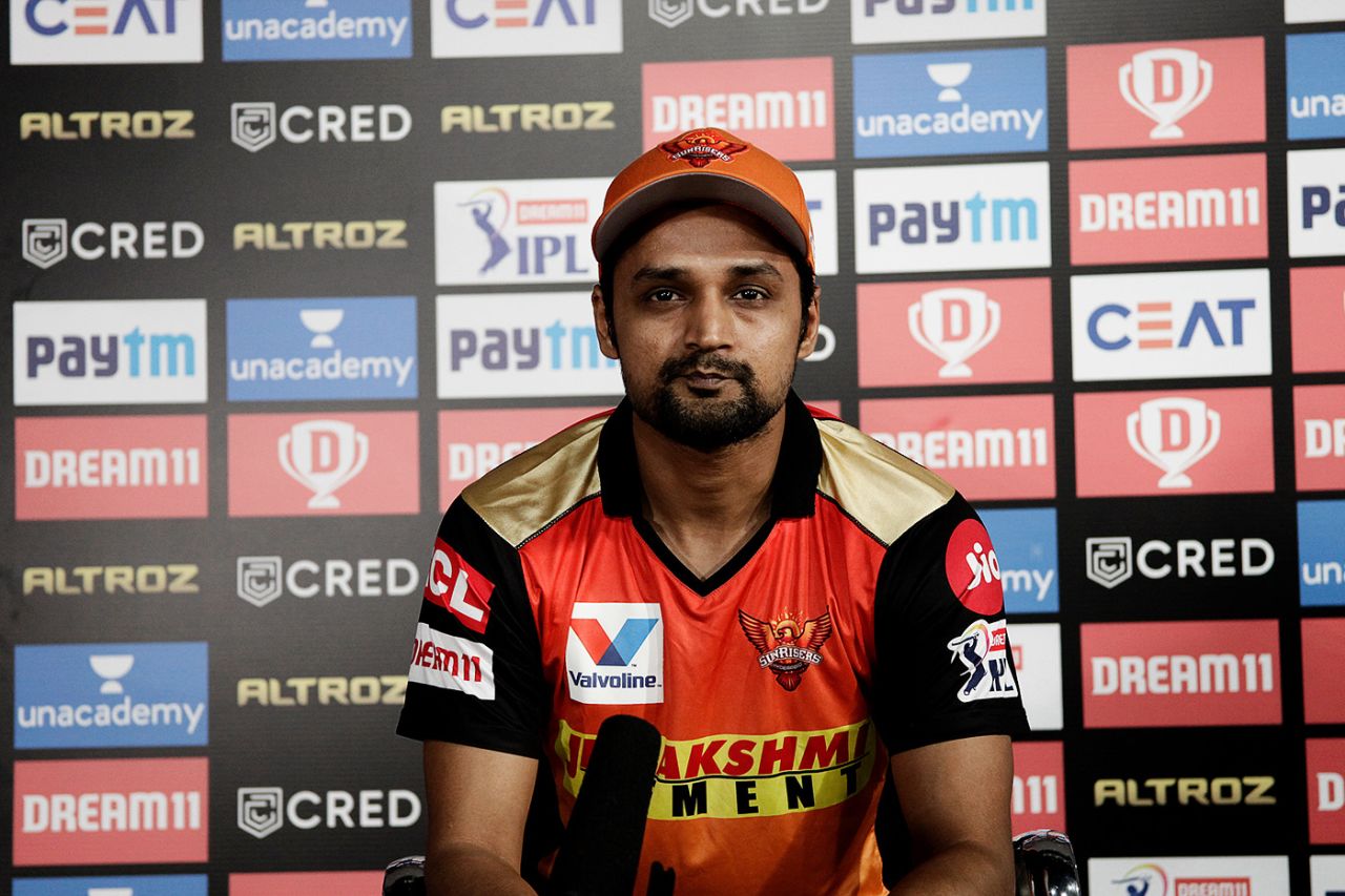 Shahbaz Nadeem at the post-match press conference, Sunrisers Hyderabad vs Mumbai Indians, IPL 2020, Sharjah, November 3, 2020