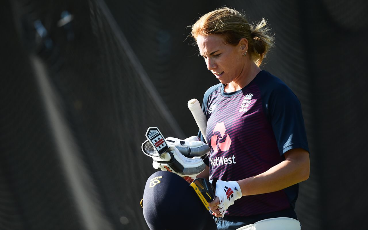 Lauren Winfield-Hill during an England Women's training session, The County Ground, Derby, September 20, 2020
