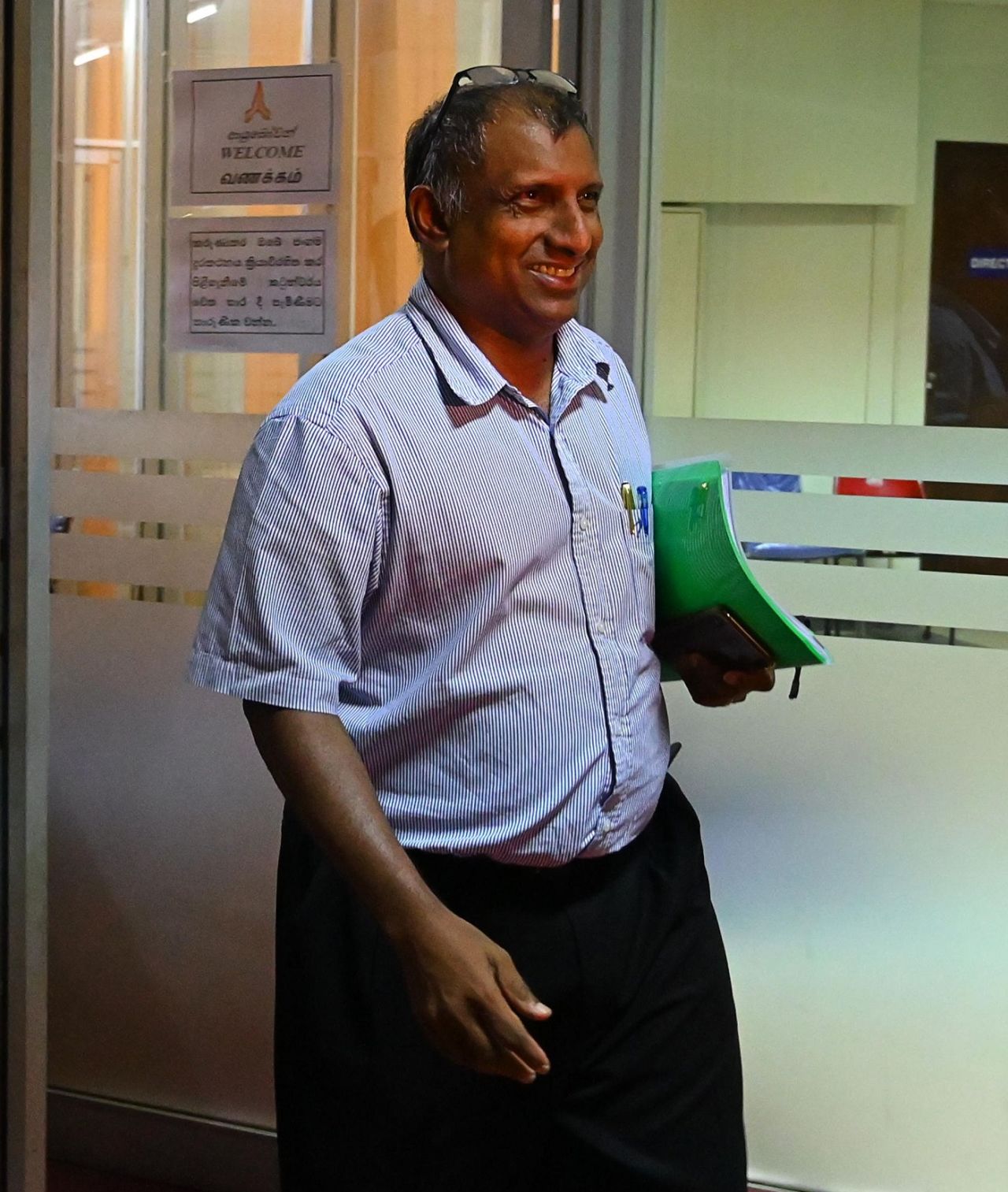 Aravinda de Silva leaves the Special Investigation Unit in Colombo after a meeting, Colombo, on June 30, 2020