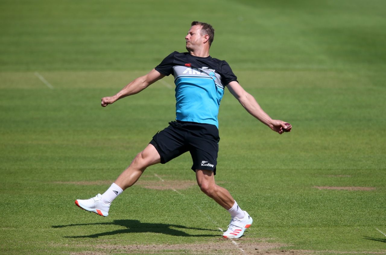 Neil Wagner in action at training, Lord's, May 31, 2021