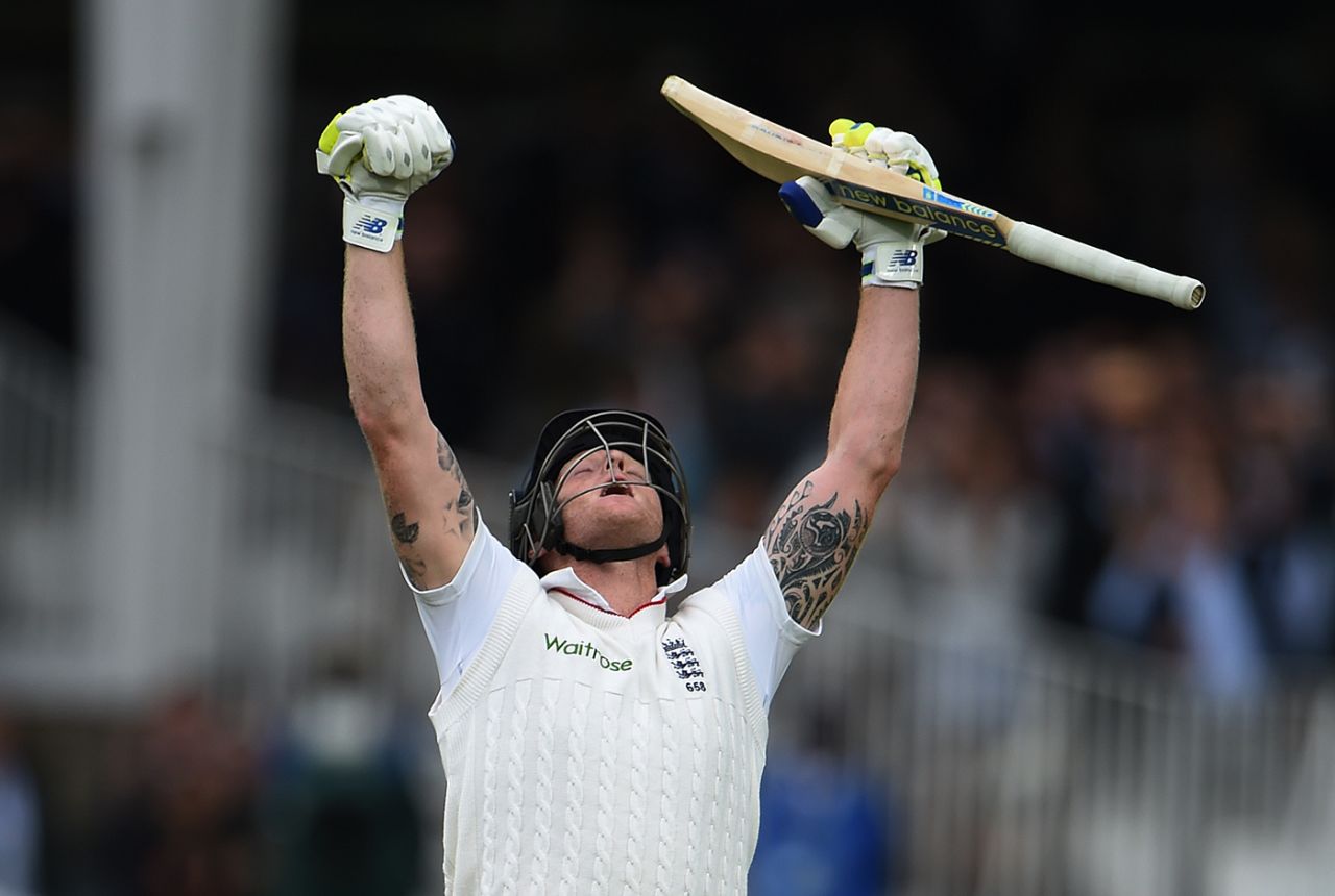 Ben Stokes' hundred at Lord's in 2015 was his first in home Tests, England v New Zealand, 1st Investec Test, Lord's, 4th day, May 24, 2015