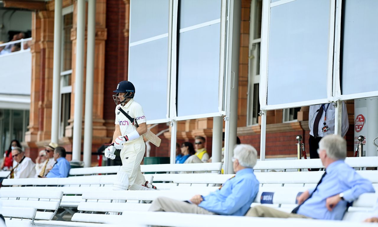 Joe Root strides out to bat, 1st LV= Insurance Test, England vs New Zealand, 2nd day, Lord's, June 3, 2021
