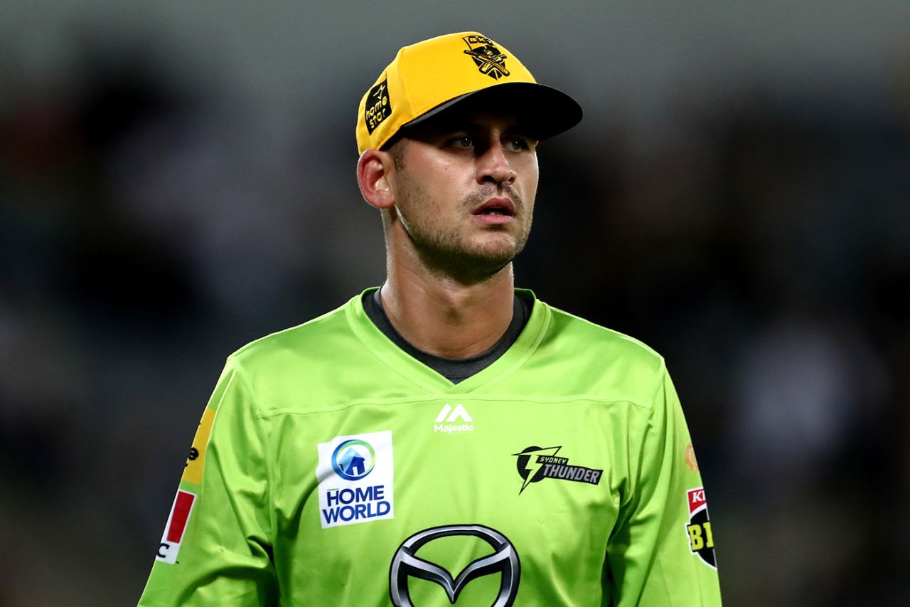 Alex Hales looks on, Brisbane Heat vs Sydney Thunder, BBL 2020-21, Canberra, January 31, 2021