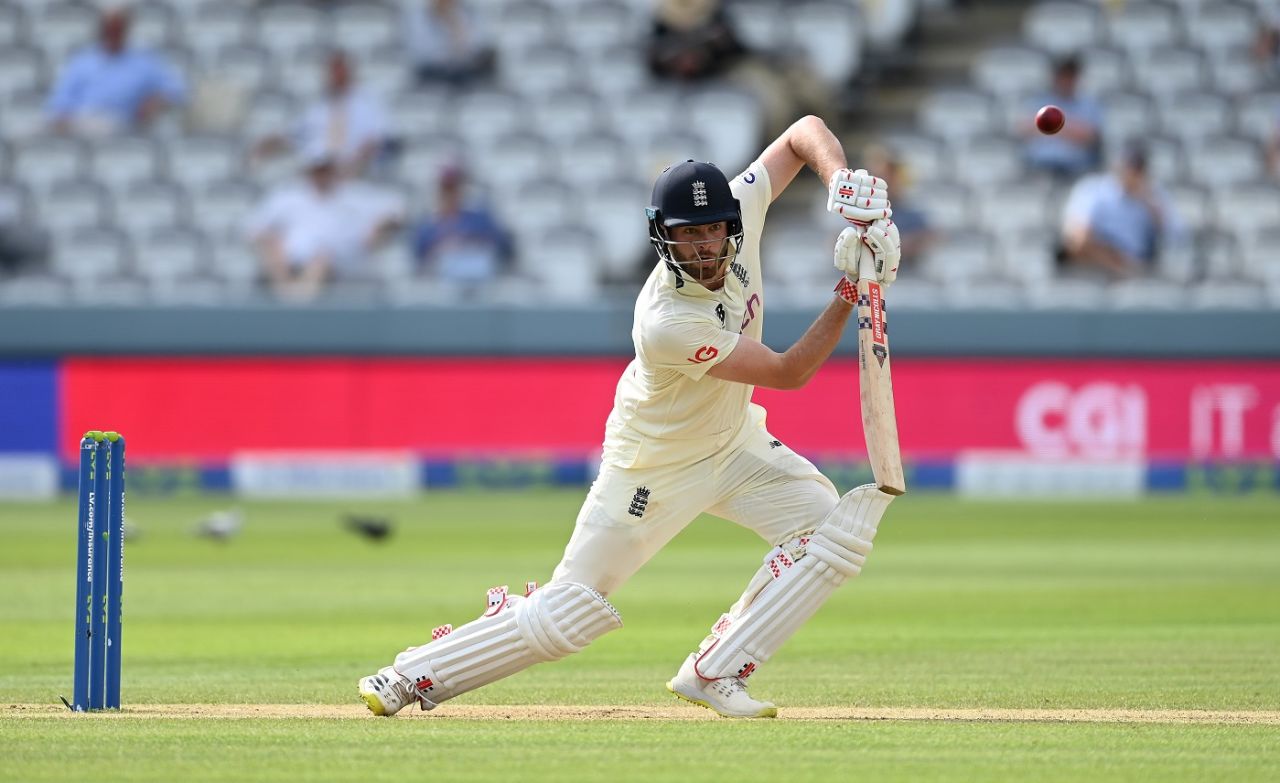 Dom Sibley defends one on the off side, England vs New Zealand, 1st Test, Lord's, 5th day, June 6, 2021
