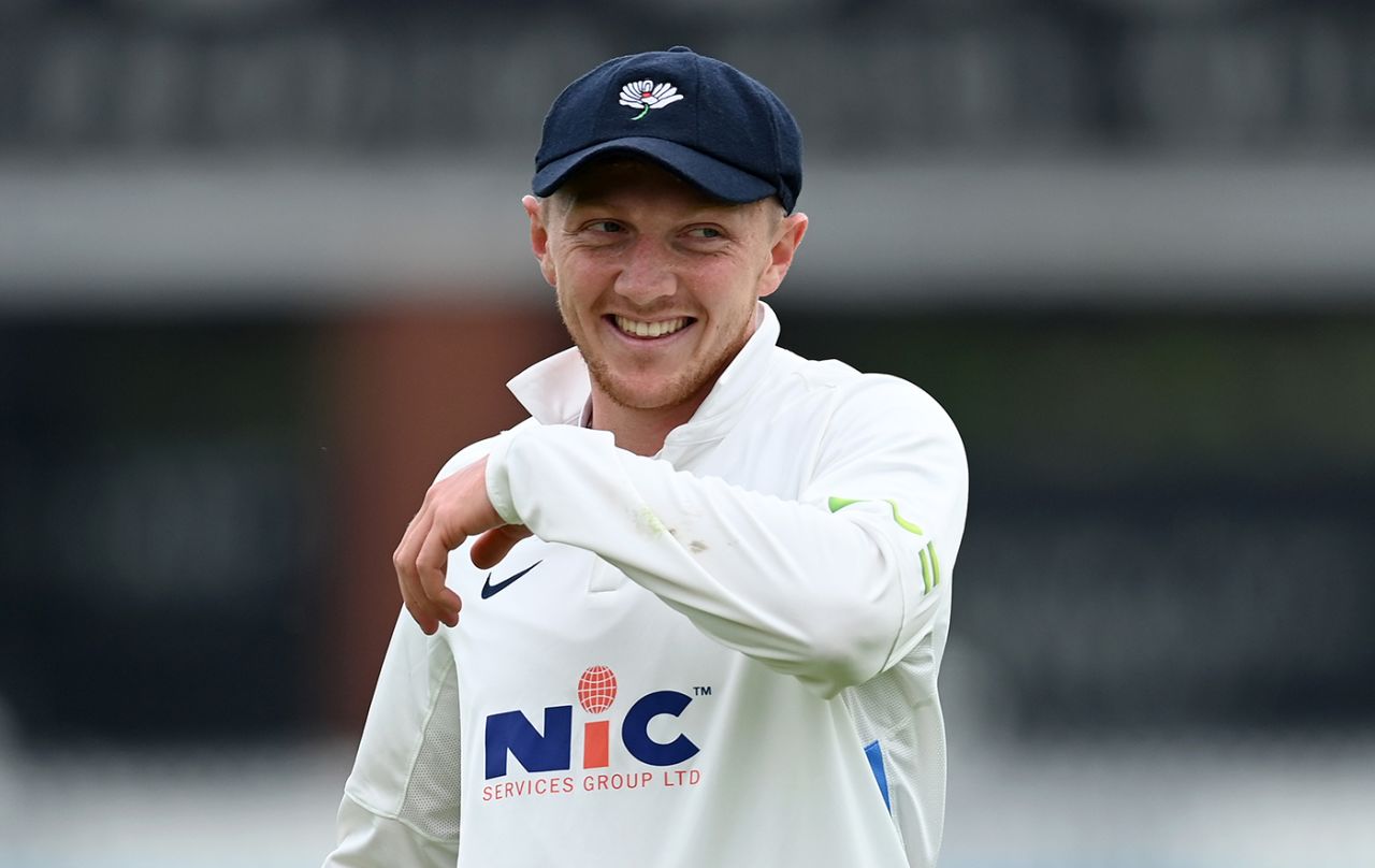 Dom Bess laughs, LV= Insurance County Championship, Lancashire vs Yorkshire, Emirates Old Trafford, May 28, 2021