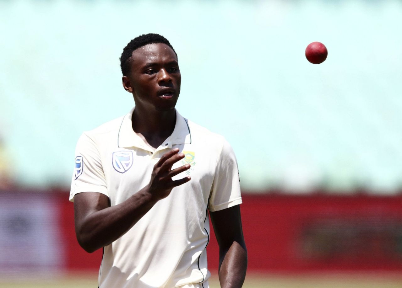 Kagiso Rabada gets ready to bowl, Durban, February 16, 2019