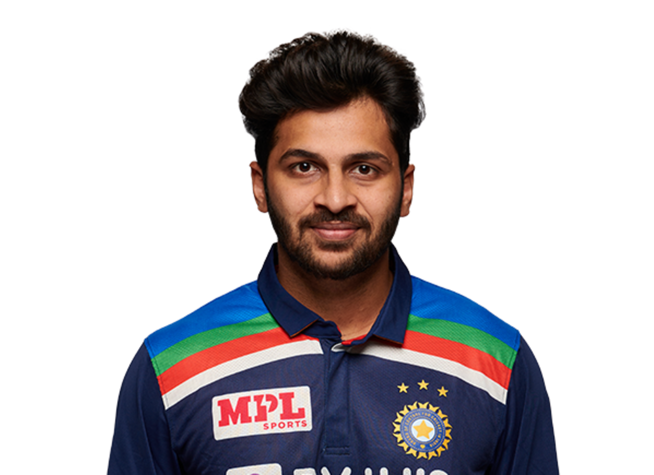 Shardul Thakur player page headshot cutout, 2021