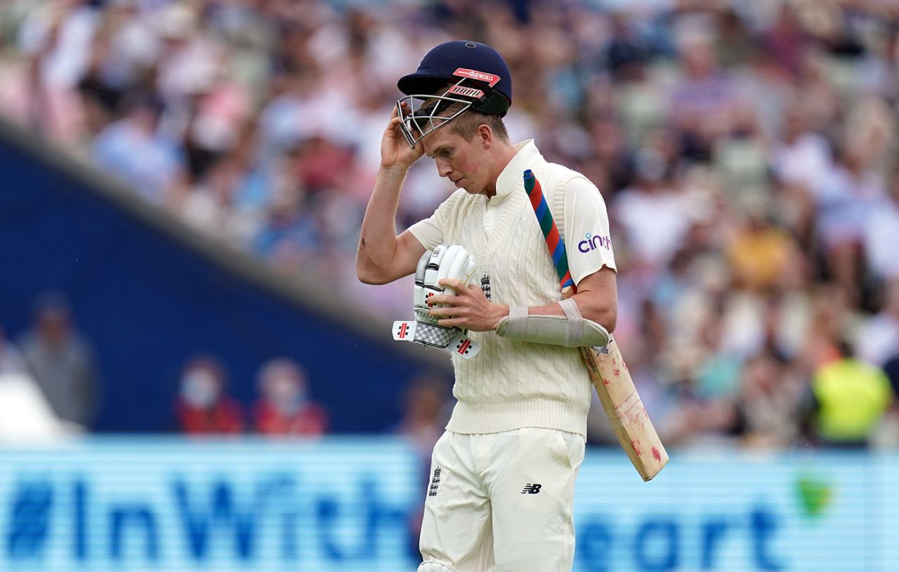 Zak Crawley rues another failure, England vs New Zealand, 2nd Test, Day 1, Birmingham, June 10, 2021