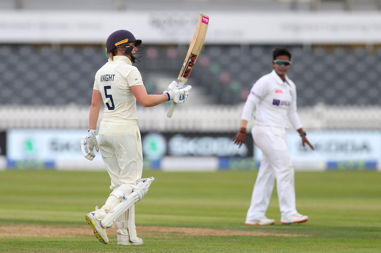 Heather Knight made fifty in her 100th game as captain, England Women vs India Women, Only Test, Bristol, 1st day, June 16, 2021