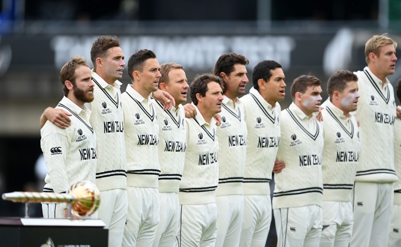 New Zealand sing their national anthem, India vs New Zealand, World Test Championship (WTC) final, 2nd day, Southampton, June 19, 2021