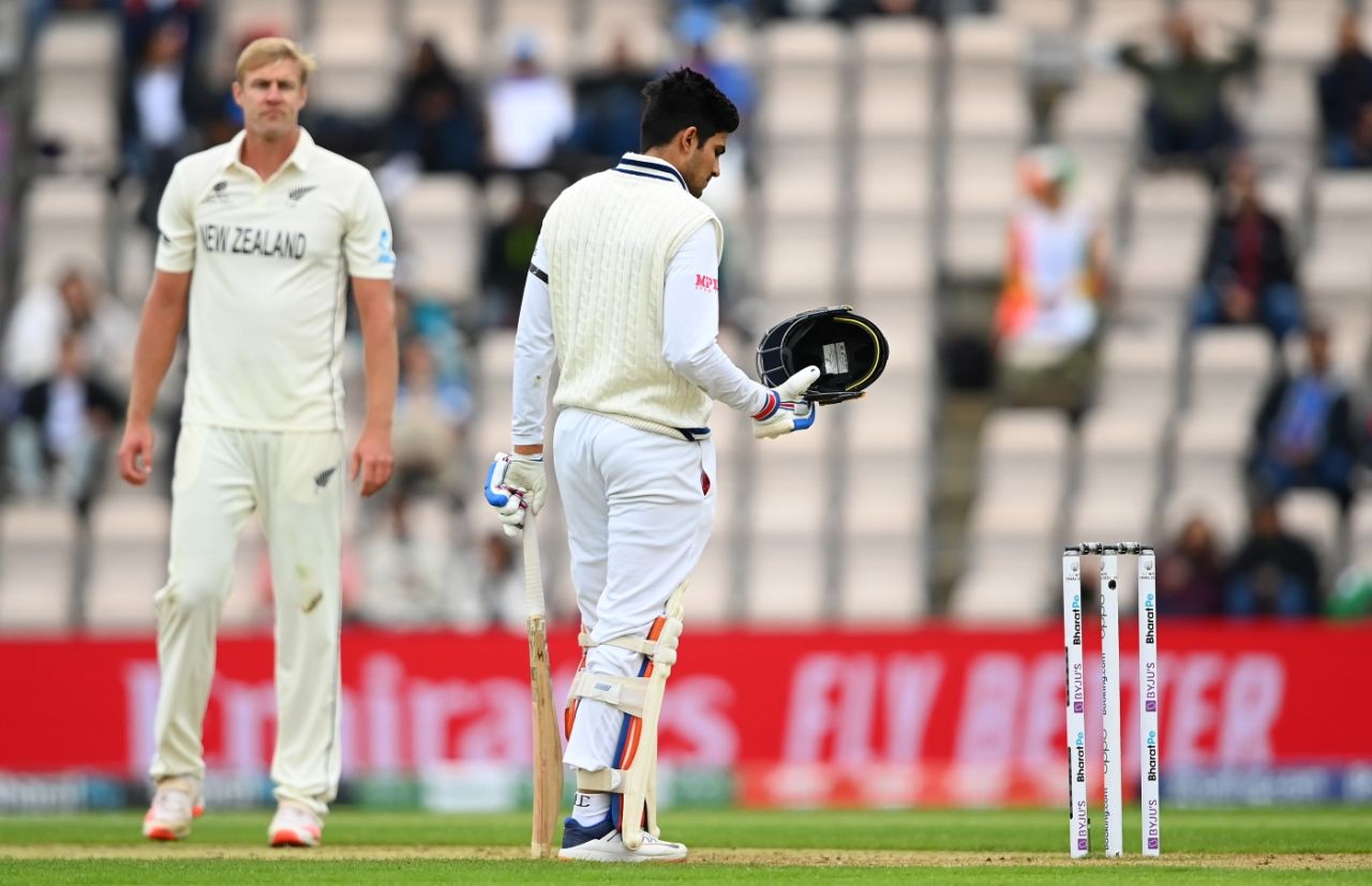 Shubman Gill took a hit on the helmet from Kyle Jamieson, India vs New Zealand, World Test Championship (WTC) final, 2nd day, Southampton, June 19, 2021