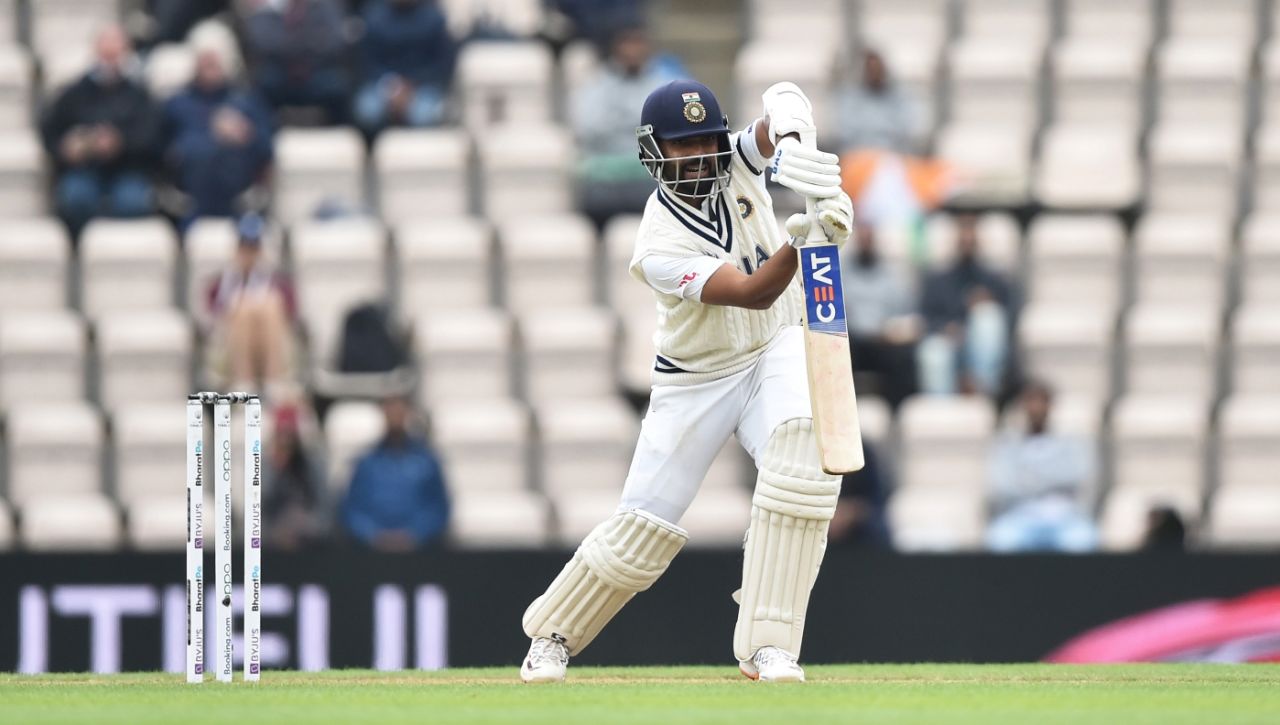 Ajinkya Rahane offers the full face of the bat, India vs New Zealand, World Test Championship (WTC) final, 2nd day, Southampton, June 19, 2021