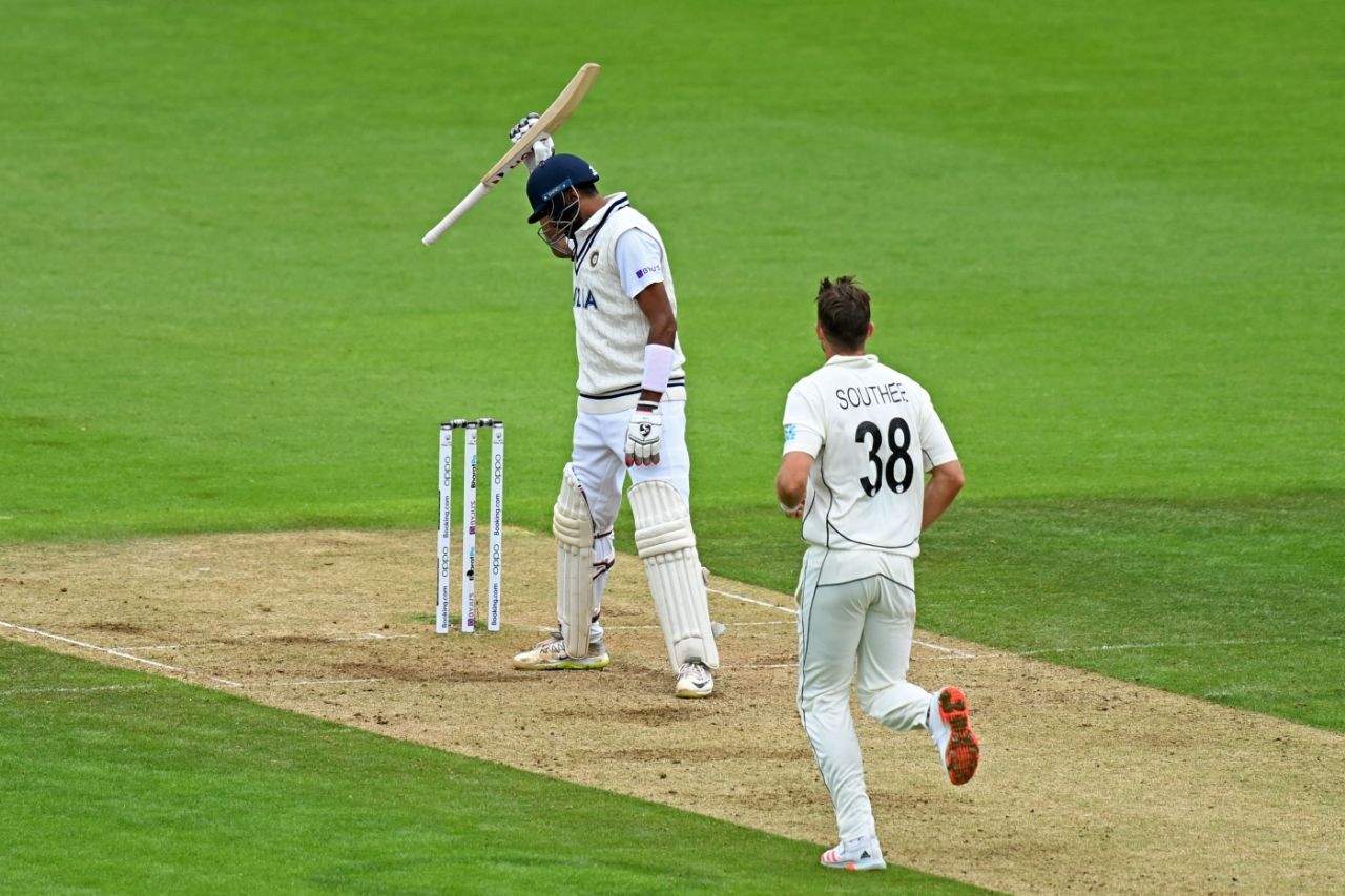 R Ashwin was caught in the slips off Tim Southee, India vs New Zealand, World Test Championship (WTC) final, 3rd day, Southampton, June 20, 2021