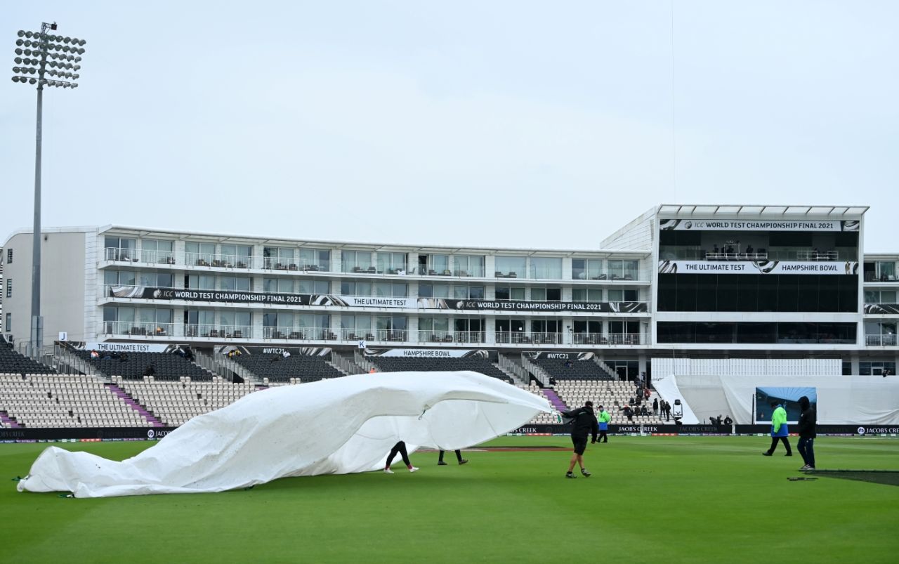 The covers come out early on day five, World Test Championship (WTC) final, 5th day, Southampton, June 22, 2021