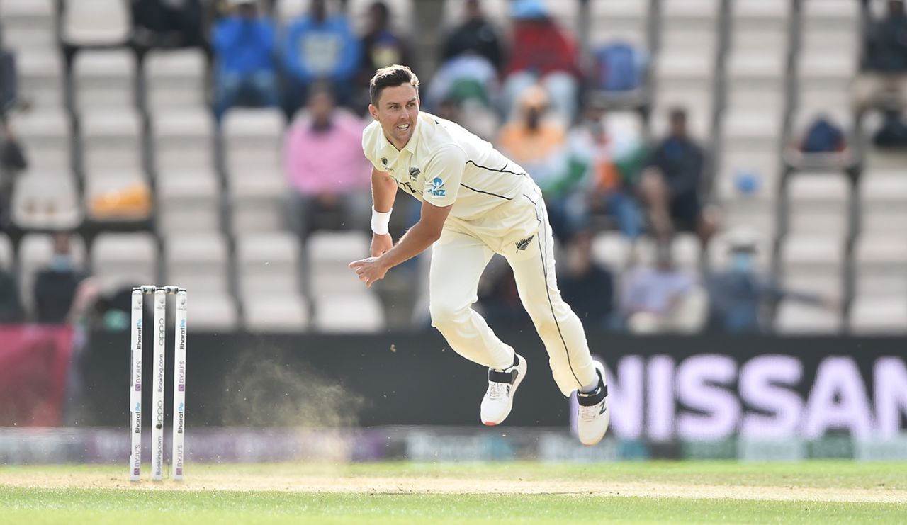 The sun was out when Trent Boult took the new ball, World Test Championship (WTC) final, 5th day, Southampton, June 22, 2021