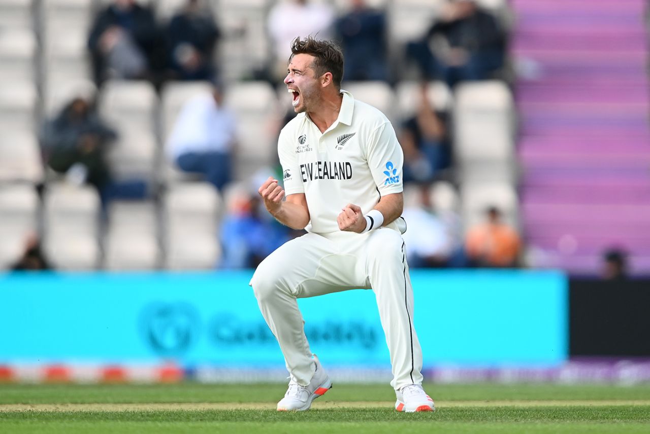 Tim Southee broke the opening stand in the second innings, World Test Championship (WTC) final, 5th day, Southampton, June 22, 2021