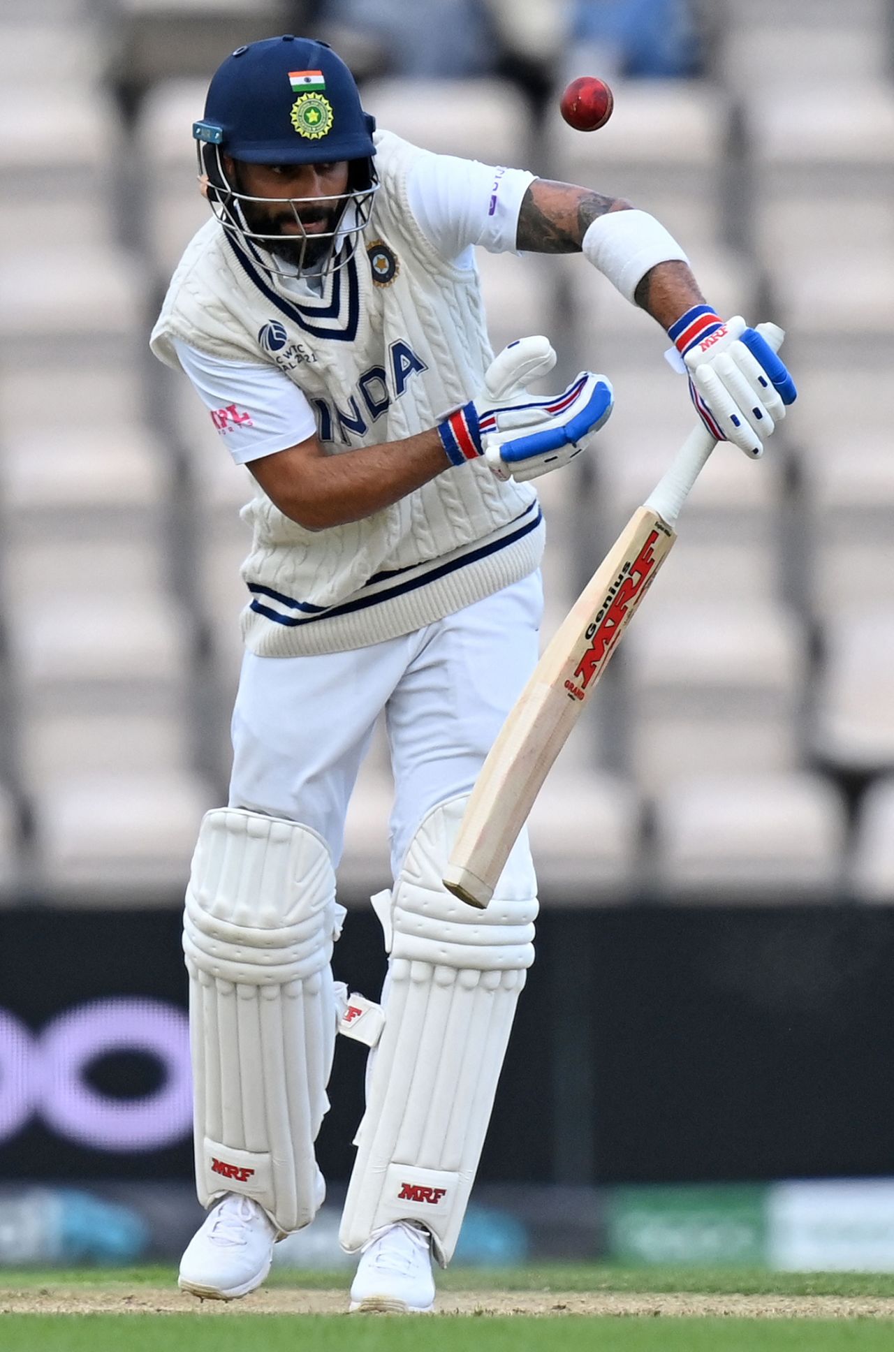 Virat Kohli took some body blows before the end of play, India vs New Zealand, WTC final, Southampton, 5th day, June 22, 2021