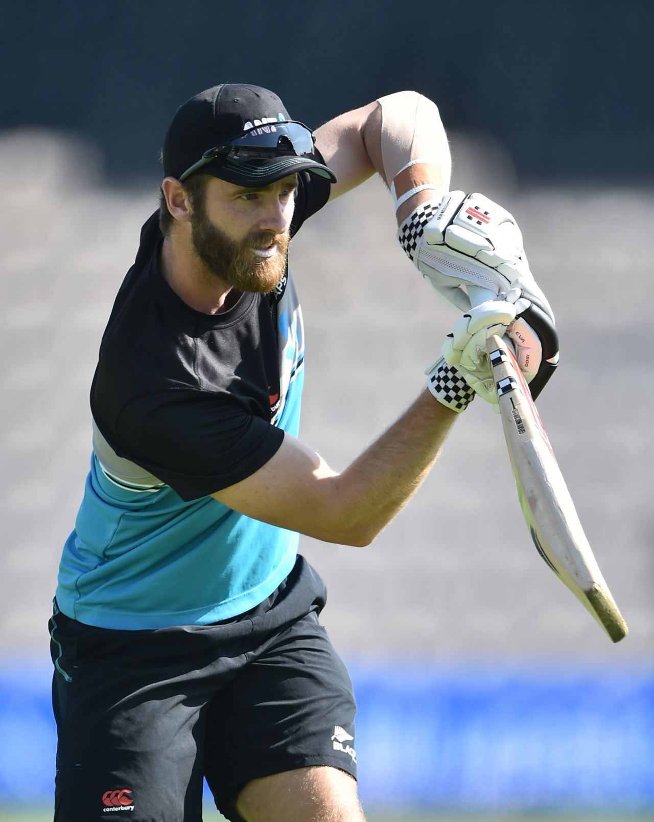 Kane Williamson warms up, India vs New Zealand, World Test Championship (WTC) final, Southampton, Day 6 - Reserve day, June 23, 2021