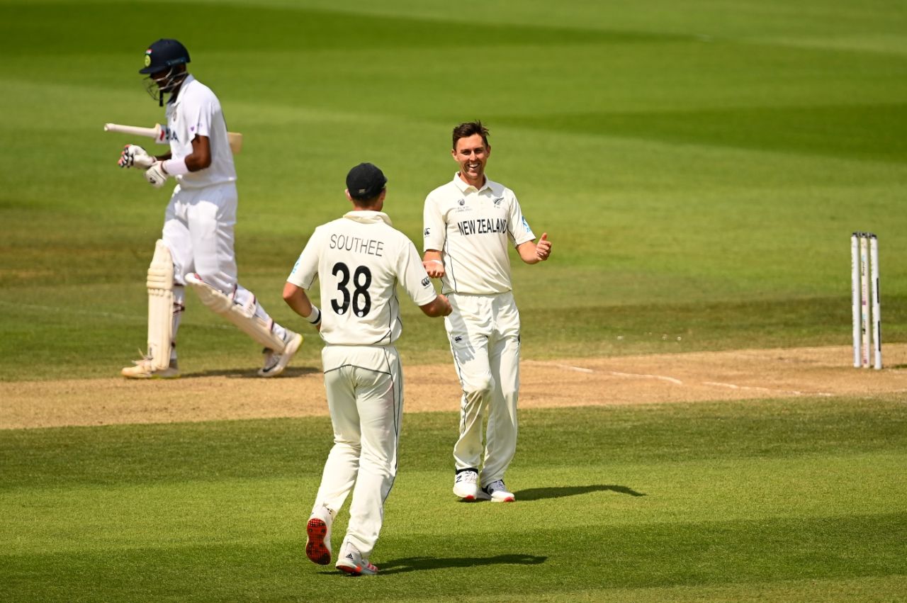 Trent Boult rocked India with two wickets in an over, India vs New Zealand, World Test Championship (WTC) final, Southampton, Day 6 - reserve day, June 23, 2021