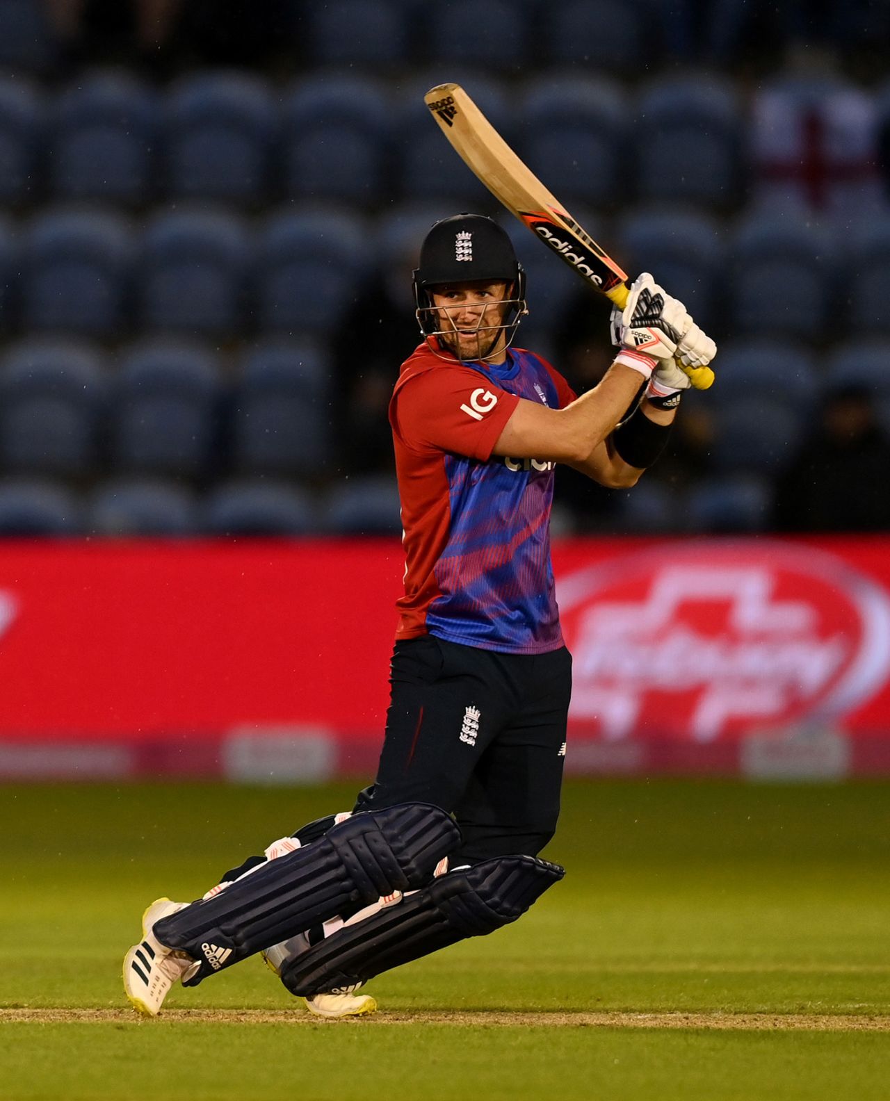 Liam Livingstone punches into the off side, England vs Sri Lanka, 2nd T20I, Cardiff, June 24, 2021