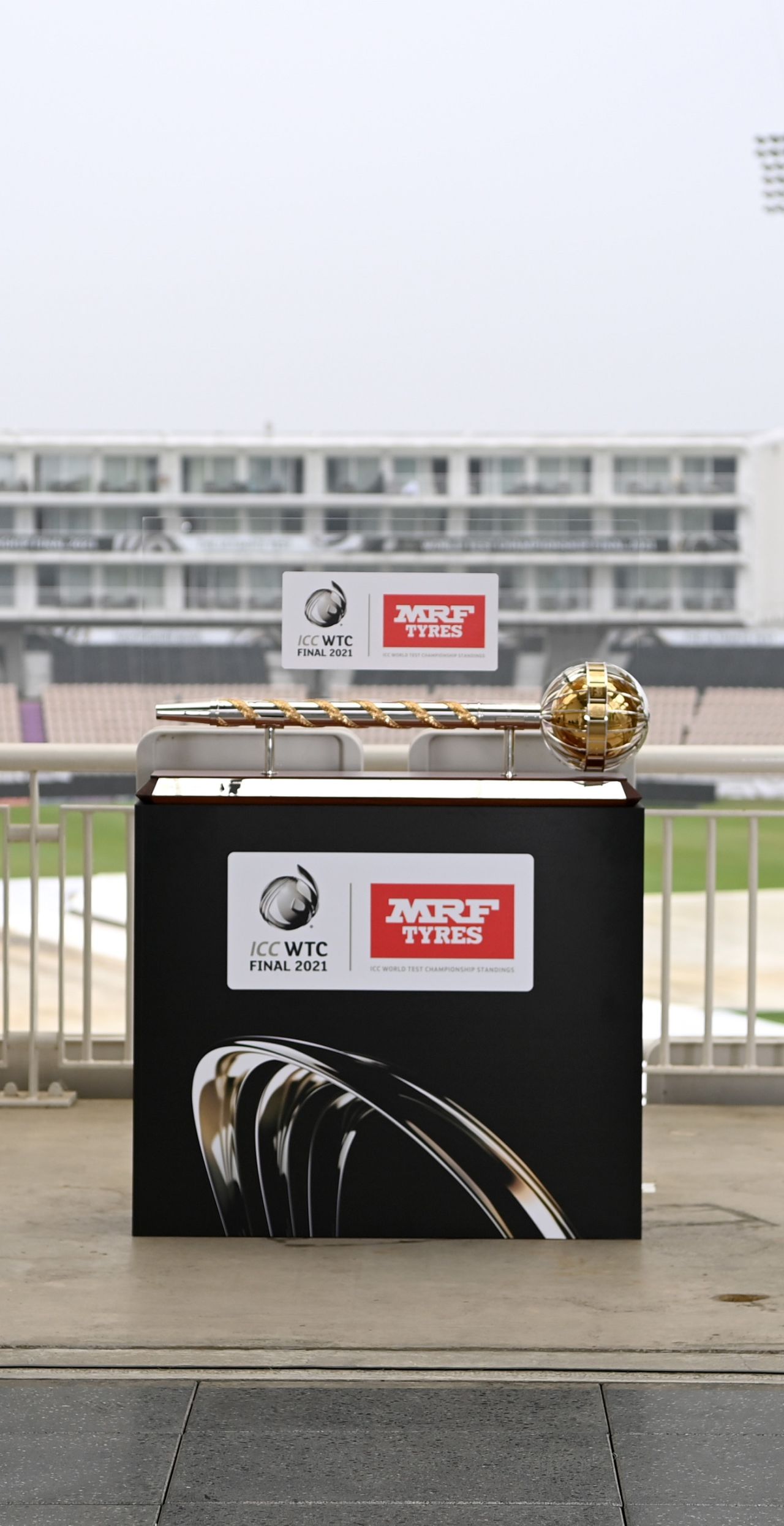 The ICC World Test Championship 2019-2021 mace, Southampton, June 17, 2021