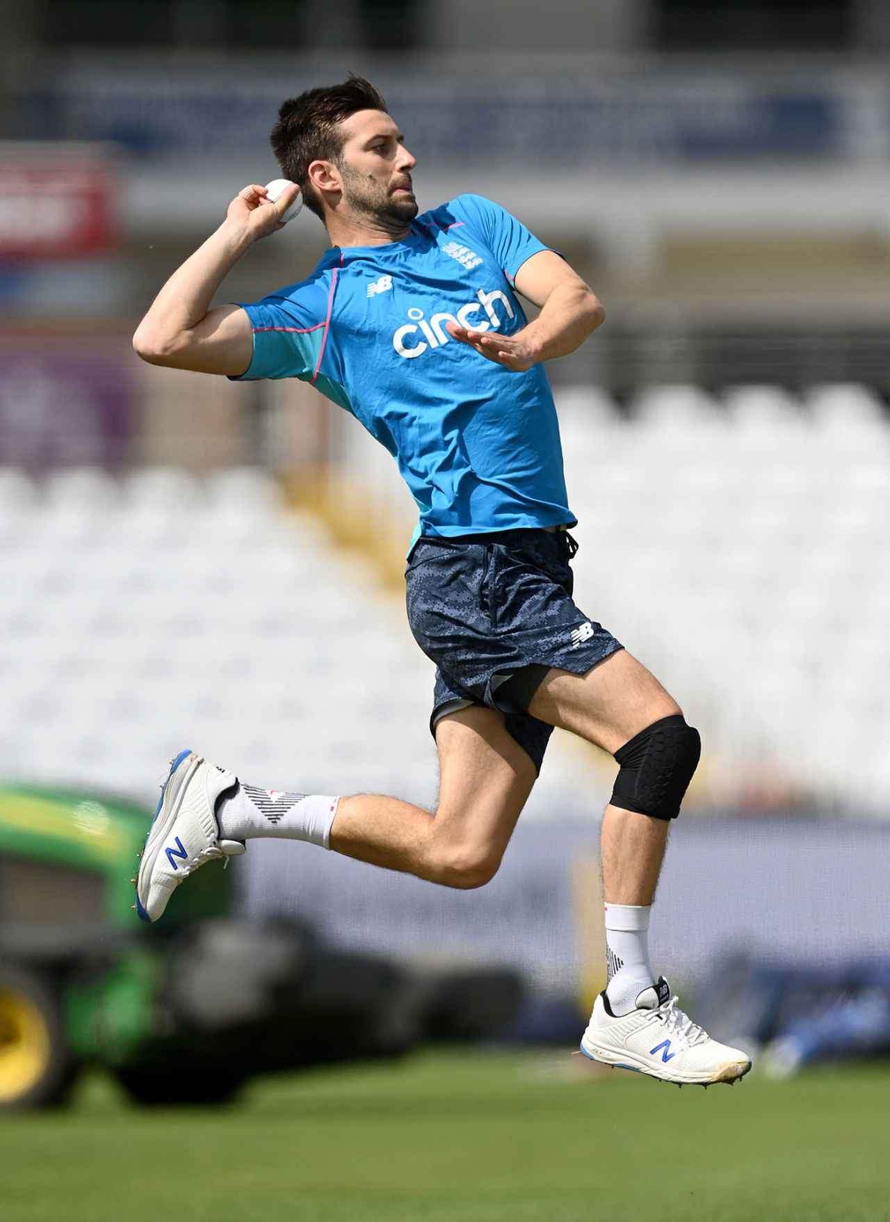 Mark Wood cranks it up in the nets, Emirates Riverside, June 28, 2021