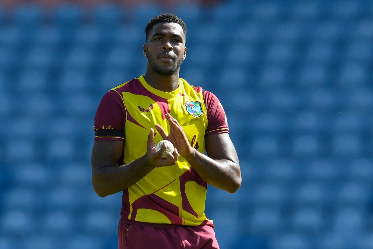 Obed McCoy picked up 4 for 22, West Indies vs South Africa, 3rd T20I, St George's, June 29, 2021