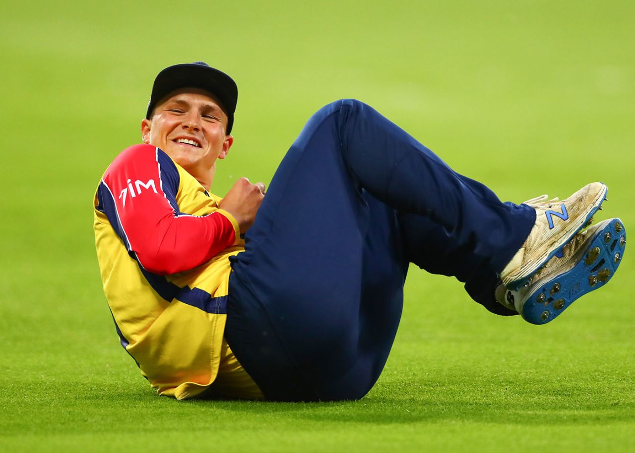 Michael Pepper catches Marchant De Lange, Vitality T20 Blast, Essex vs Somerset, Chelmsford, June 29, 2021