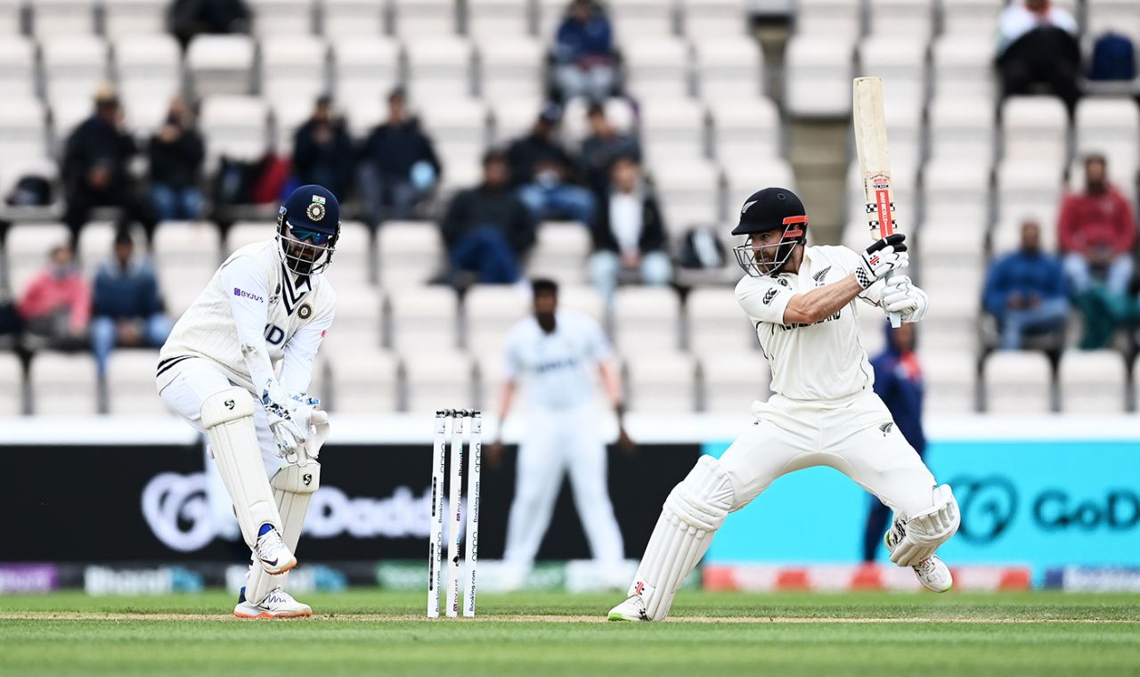Kane Williamson plays a shot, World Test Championship (WTC) final, 5th day, Southampton, June 22, 2021