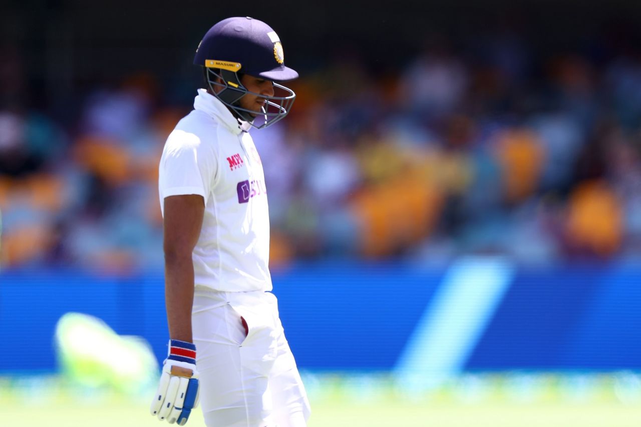A disappointed Shubman Gill walks back, Australia vs India, 4th Test, Brisbane, 5th day, January 19, 2021