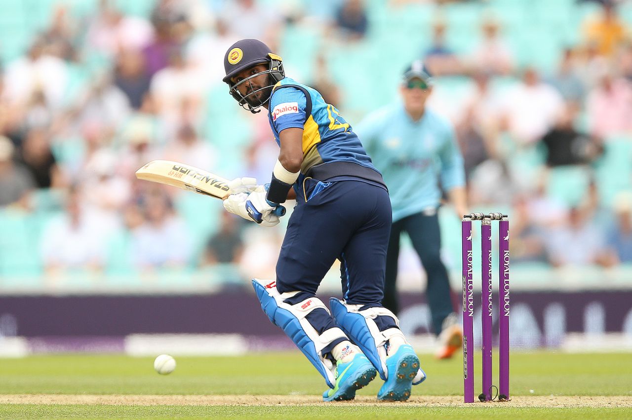Wanindu Hasaranga flicks off the pads, England vs Sri Lanka, 2nd ODI, The Oval, July 1, 2021