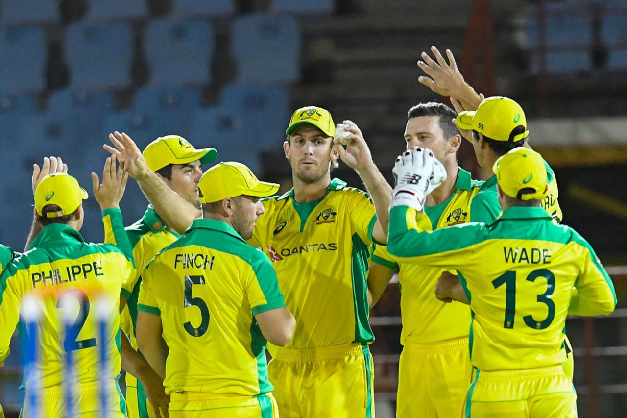 Josh Hazlewood made early roads, West Indies vs Australia, 1st T20I, St Lucia, July 9, 2021